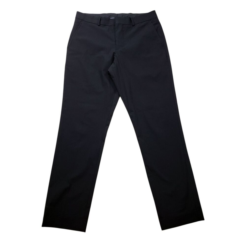 J. Ferrar JF Slim Dress Pants Mens 30x30 Stretch Flat Front Black